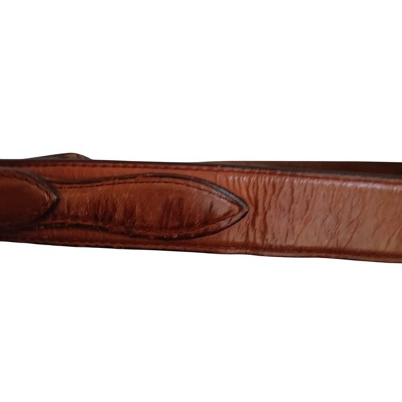 Men's 44 Brown Cowboy Western Ranger Scout Leather Belt - Picture 5 of 7